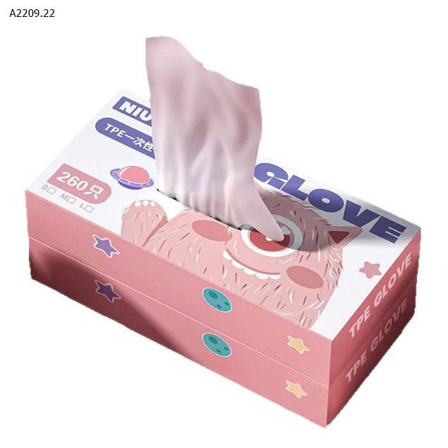 GĂNG TAY TPE NIU+ CHẤT LƯỢNG CAO - AN TOÀN CHO THỰC PHẨM  - sỉ 96k/set 2 hộp