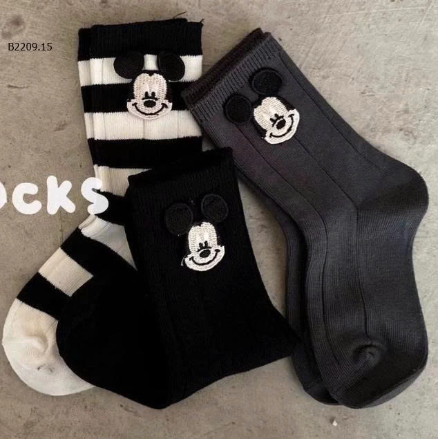 SET 3 ĐÔI TẤT KẺ MICKEY - sỉ 50k/set