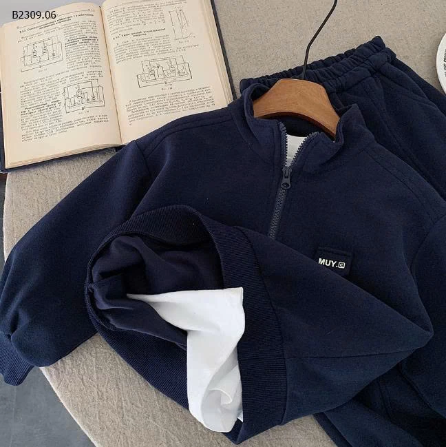 BỘ NỈ MUY KHÓA KÉO CHO BÉ - sỉ 225k