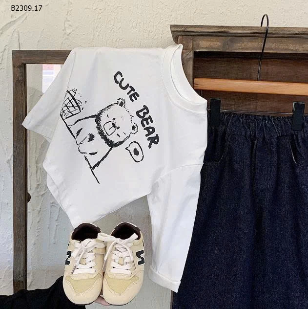 ÁO PHÔNG GẤU DÀI TAY -Giá sỉ 95k