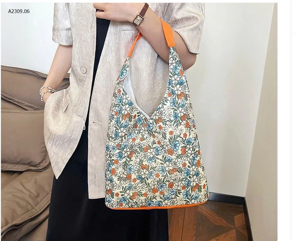 TÚI TOTE HOẠ TIẾT HOA NHÍ - sỉ 65k