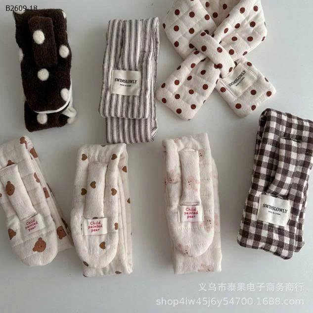 KHĂN QUÀNG CỔ HỌA TIẾT CHO BÉ - sỉ 83k