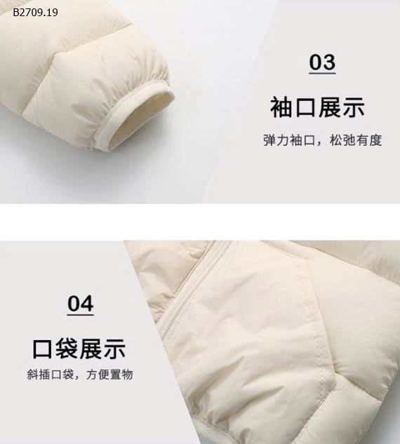 Áo siêu nhẹ, siêu ấm – có mũ tai gấu xinh xỉuu-Giá sỉ 130k