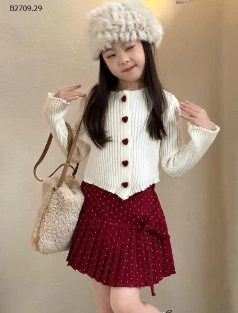 SÉT CROPTOP MIX CV ĐỎ-Giá sỉ áo giá 179k  cv giá 160k 