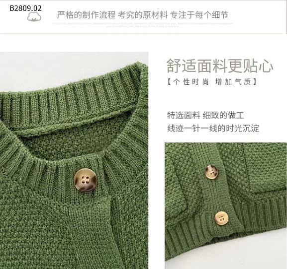 Áo khoác len cardigan dệt kim phong cách retro thời trang cho bé- sỉ 150k