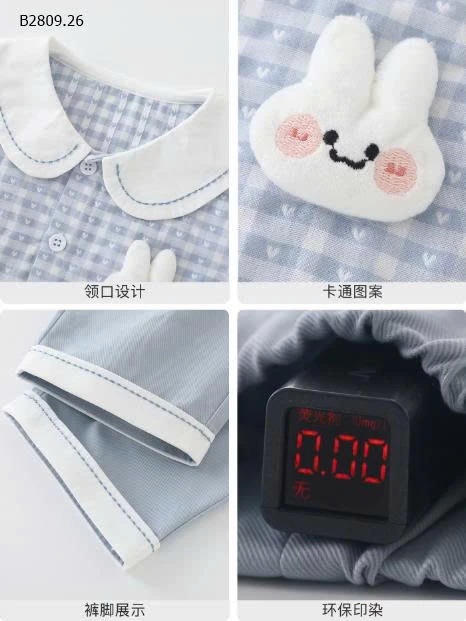 SET bộ thỏ KẺ CARO nhà  DUUDUU-Giá sỉ 288k