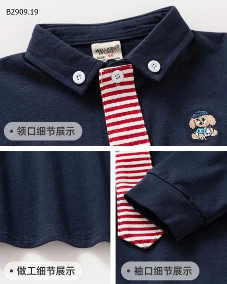 ÁO POLO DÀI TAY CHO BÉ-Giá sỉ 99K