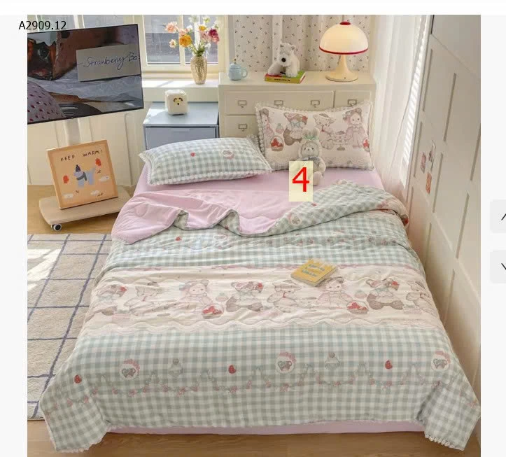 CHĂN HÈ MÁT HÌNH HOẠT HÌNH LOLITA DỄ THƯƠNG- Giá sỉ 1.5*2m : 230k      2m*2m3: 250k