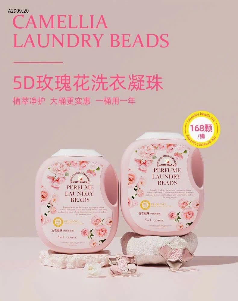 VIÊN GIẶT NƯỚC HOA HƯƠNG HOA HỒNG THƠM NGÁT - sỉ 130k