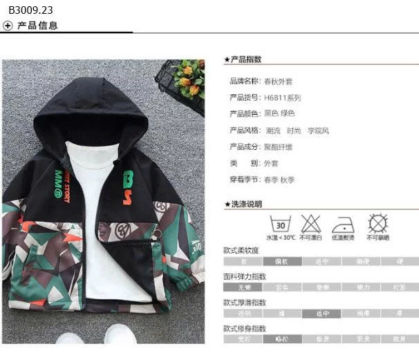 ÁO KHOÁC GIÓ CHO BÉ TRAI -Giá sỉ 150k