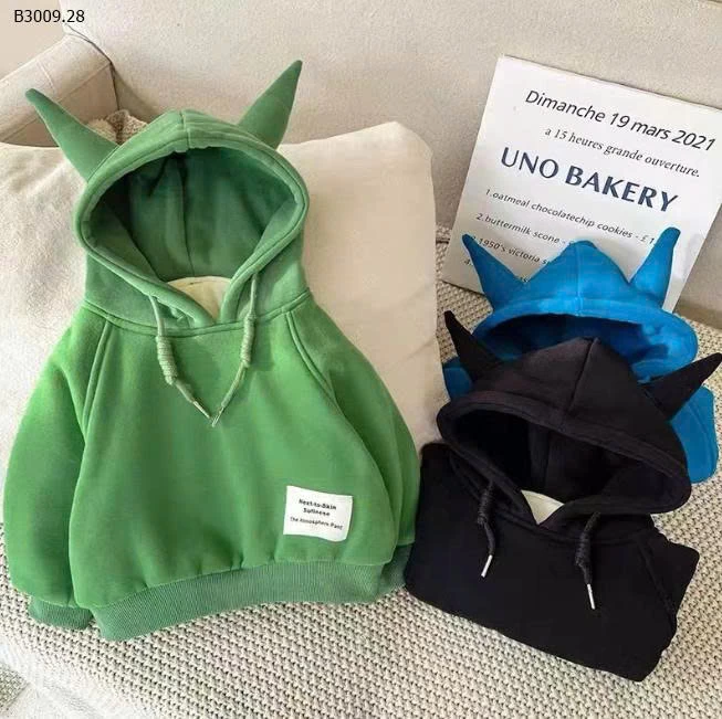 ÁO HOODIE CÓ SỪNG CHO BÉ IU -Giá sỉ 138k