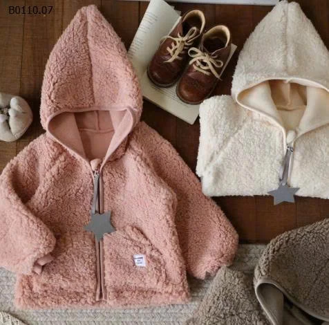 ÁO KHOÁC LÔNG CỪU LÓT NỈ CÓ MŨ CHO BÉ -Giá sỉ 149k