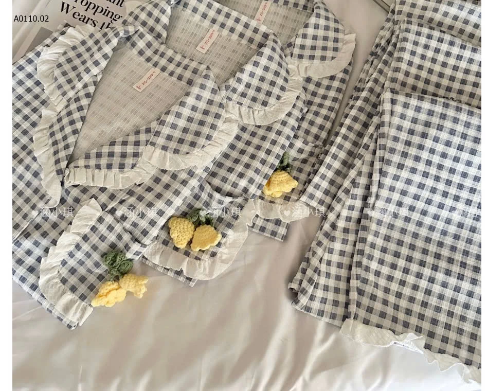 BỘ PIJAMA KẺ CARO CHO NỮ - sỉ 185k