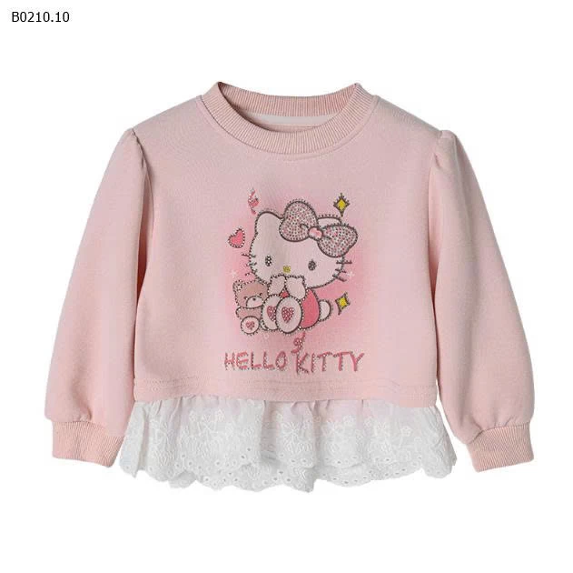 SET ÁO HELLO KITTY MIX QUẦN ỐNG LOE BG-Giá sỉ 209k