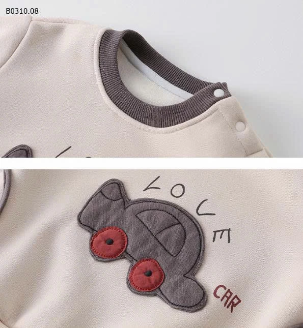 Bộ đồ nhung dày dặn cho bé vải nỉ - sỉ 275k