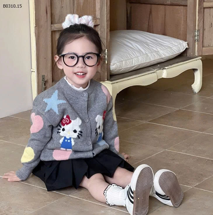 ÁO LEN CARDIGAN KITTY5-Giá sỉ 149k