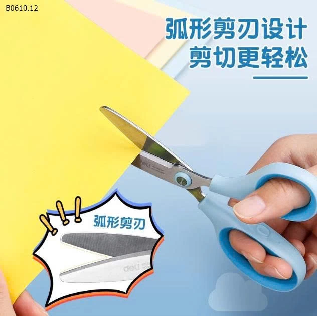 KÉO THỦ CÔNG #DELI – CÓ NẮP ĐẬY-Giá sỉ 66k /1 set /2c chọn màu