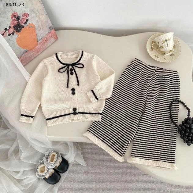 ÁO CARDIGAN MIX QUẦN KẺ BG -Giá sỉ   áo cardigan : 197k quần : 123k