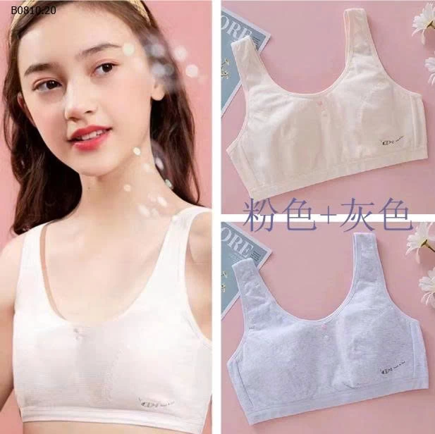 BRA COTTON KHÔNG ĐỆM BÉ GÁI- sỉ 100k/set 2c chọn màu