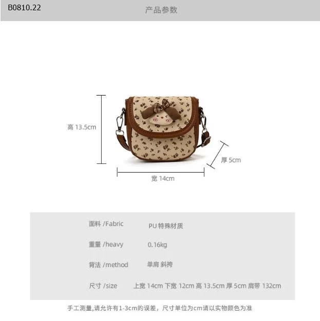 TÚI ĐEO CHÉO GẮN BÚP BÊ DỄ THƯƠNG - sỉ 126k