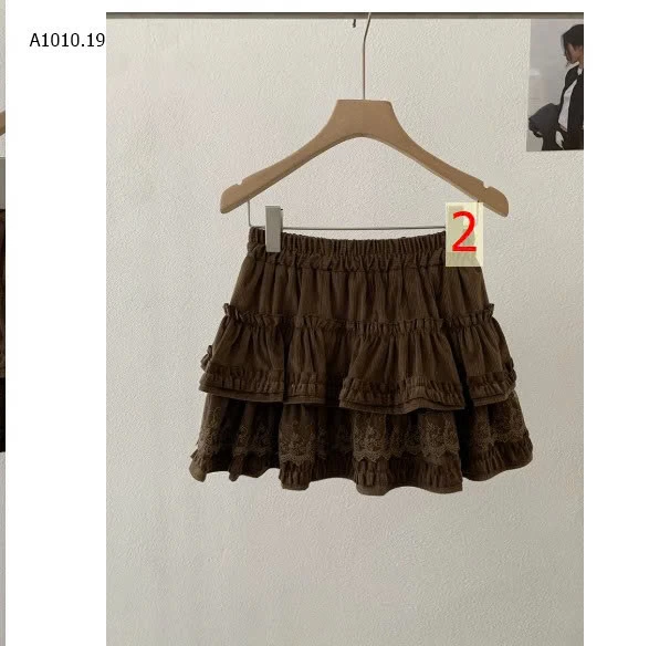 CHÂN VÁY BÈO TẦNG PHỐI REN NỮ - sỉ 175k