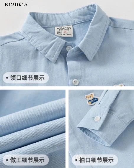 BST ÁO SƠ MI WELLKIDS BÉ TRAI - sỉ 130k