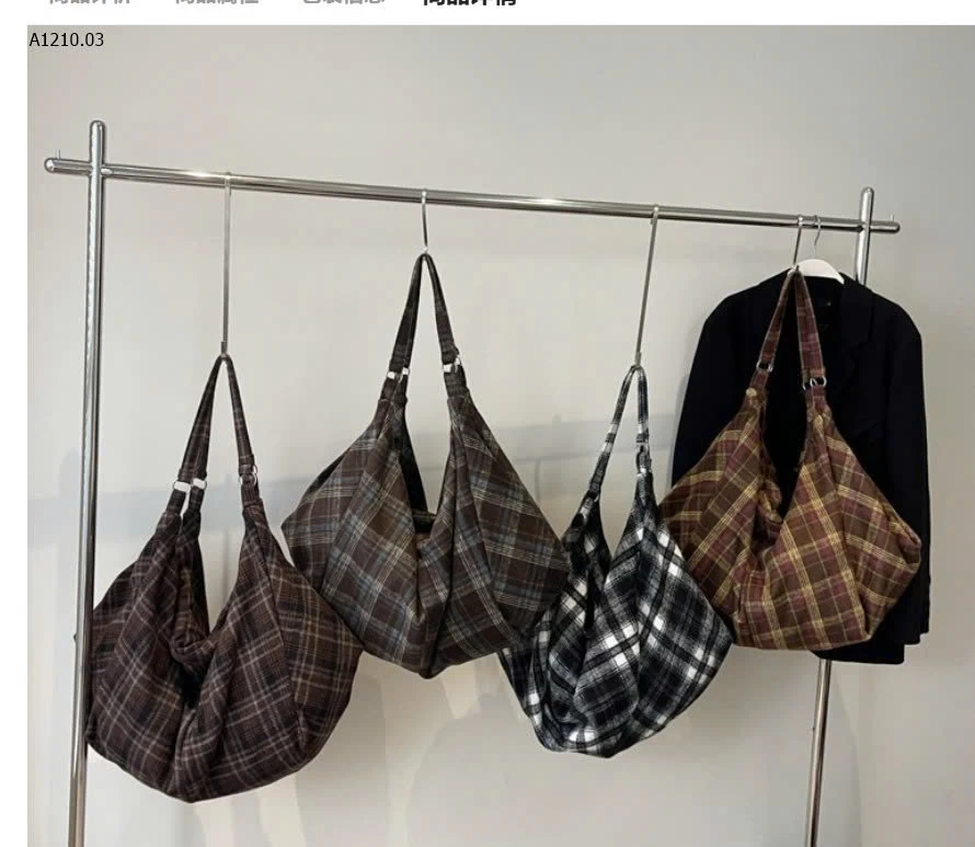 TÚI ĐEO CHÉO CARO SIZE LỚN - sỉ 170k