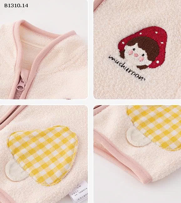 ÁO KHOÁC THU ĐÔNG THÊU HÌNH CUTE CHO BÉ-Giá sỉ 198k