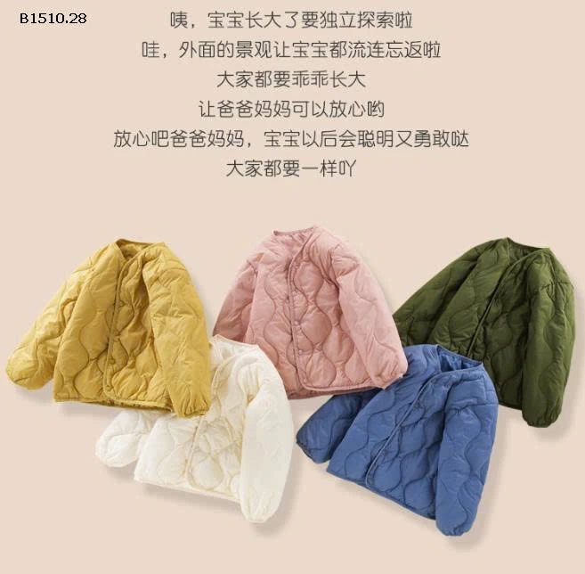 ÁO KHOÁC GON GỌN – ẤM ÁP CHO BÉ-Giá sỉ 180k