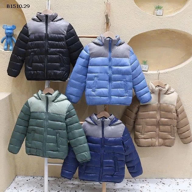 ÁO PHAO PHỐI MÀU CHO BÉ TRAI9-Giá sỉ 185k