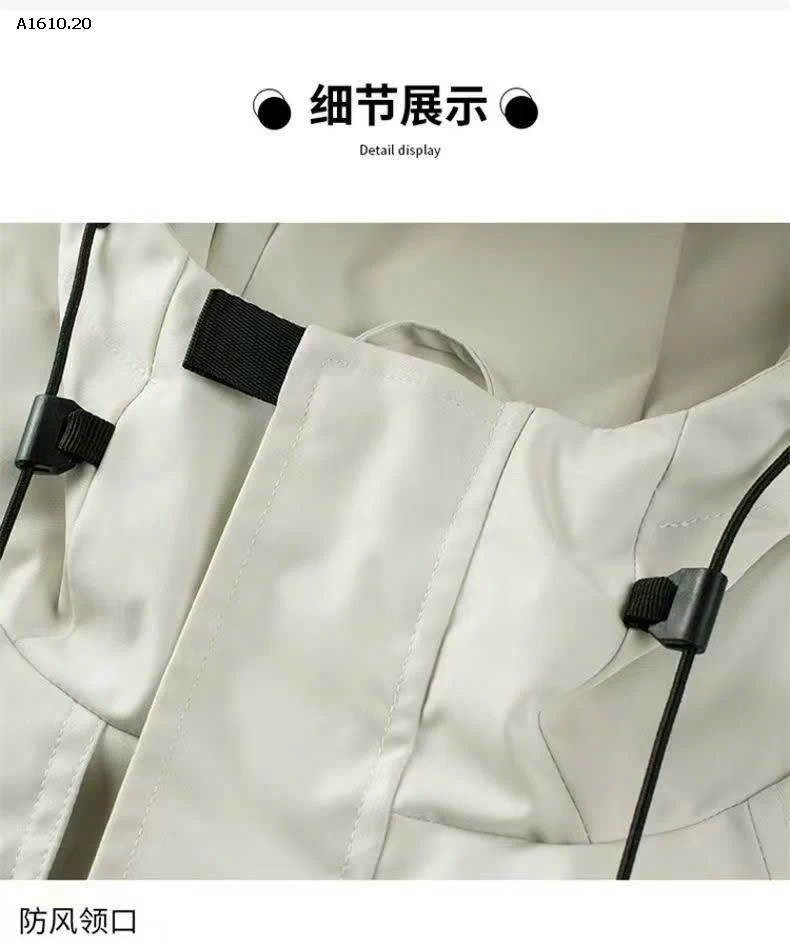 Áo 2 lớp dày dặn trượt gió chống nước tốt- sỉ 230k