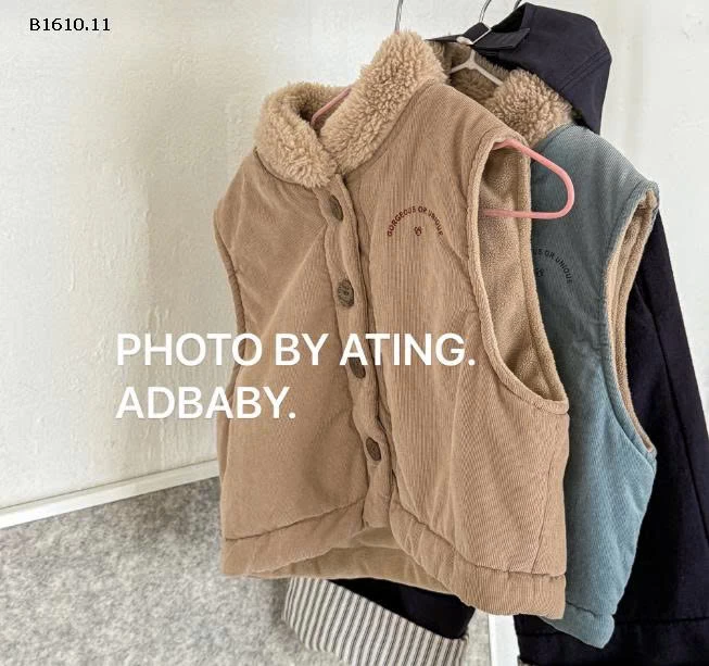ÁO GILE NHUNG LÓT LÔNG CỪU ADBABY-Giá sỉ 206k