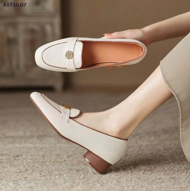 GIÀY LƯỜI MŨI VUÔNG ĐÍNH HOA TRÀ - sỉ 158k