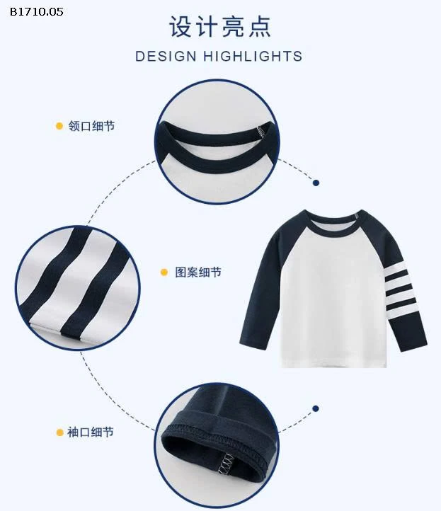 áo thun dài tay trẻ em  thương hiệu 27kids- sỉ  80k/c 