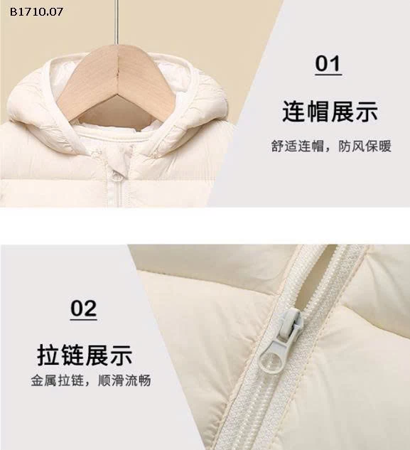 Áo siêu nhẹ, siêu ấm – có mũ tai gấu xinh xỉuu-Giá sỉ 125k