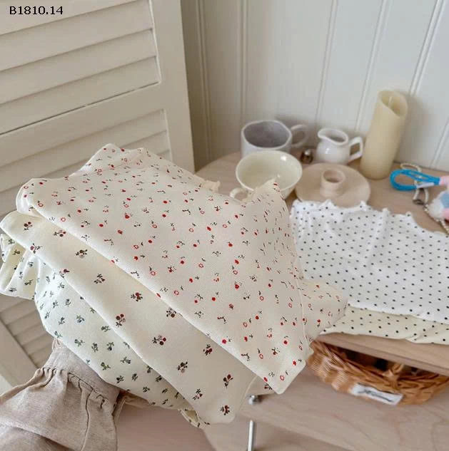 Áo sơ mi ren nơ viền tai gỗ màu trơn cho trẻ em loại A- sỉ giá 89k