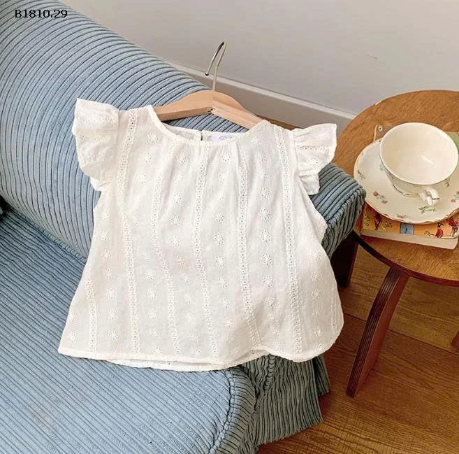  Áo ren xếp ly không tay cho bé gái - sỉ 99k