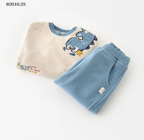 BỘ NỈ KHỦNG LONG LÓT LÔNG-Giá sỉ 257k