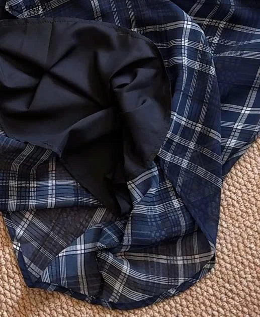 CHÂN VÁY SUÔNG DÀI KẺ HÃNG ANNA-Giá sỉ 145k