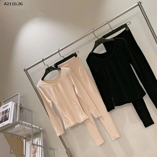 BỘ GIỮ NHIỆT NỮ TÚI GIẤY QUẢNG CHÂU SIÊU CO GIÃ-Giá sỉ 53k/bộ sỉ từ 2 bộ 