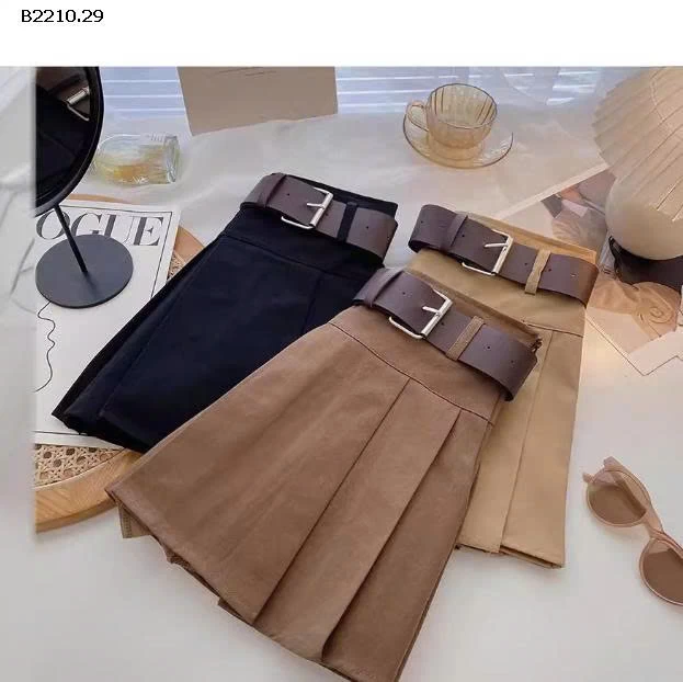 Chân váy kèm belt mang lên phom đep lắm chị em- sỉ 155k