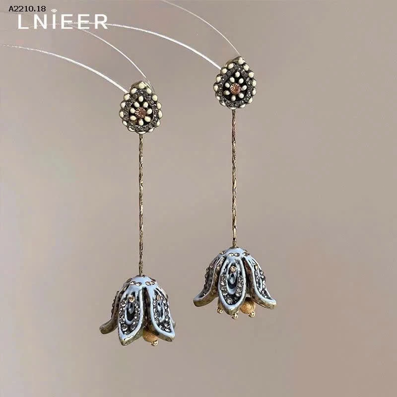 BÔNG TAI HOA CHUÔNG DÁNG DÀI LNIEER - sỉ 101k