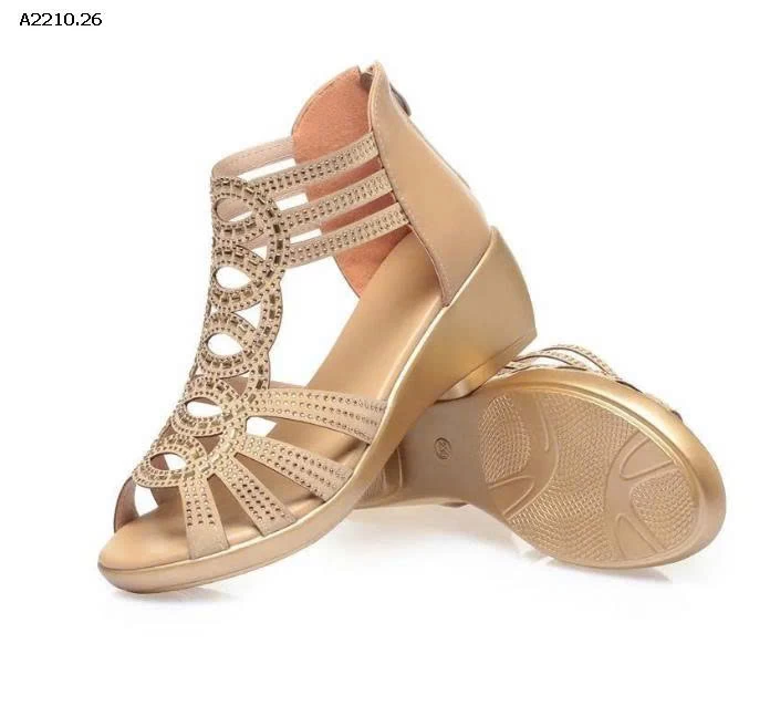 DÉP SANDAL ĐẾ XUỒNG NỮ ĐÍNH ĐÁ- Giá sỉ 123k
