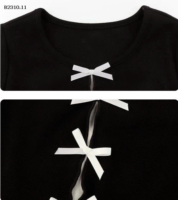 ÁO NƠ CÁCH ĐIỆU BG HÃNG ANNI -Giá sỉ sz  90-130  giá 67k sz  140-170   giá  80k