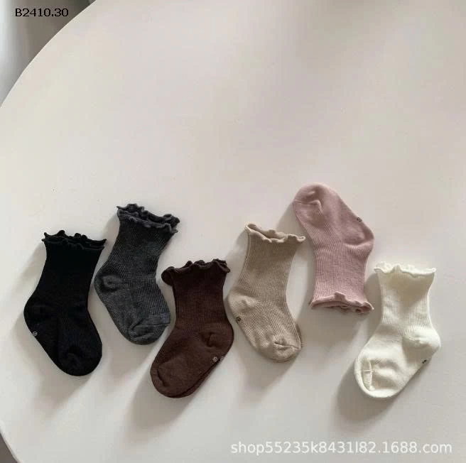 SÉT 6Đ TẤT XUẤT HÀN-Giá sỉ  88k/set 6 đôi mix màu 