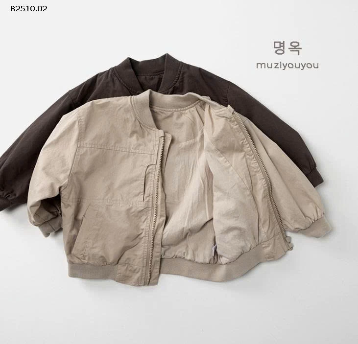 BOMBER KAKI CỔ TRỤ 2 LỚP-Giá sỉ 242k