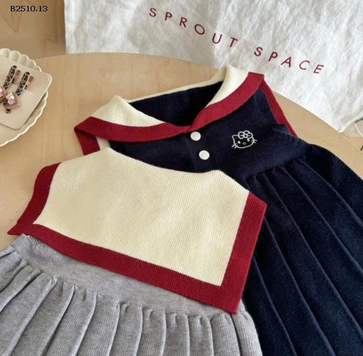 VÁY SÁT NÁCH XẾP LY CỔ THỦY THỦ BÉ GÁI-Giá sỉ 165k