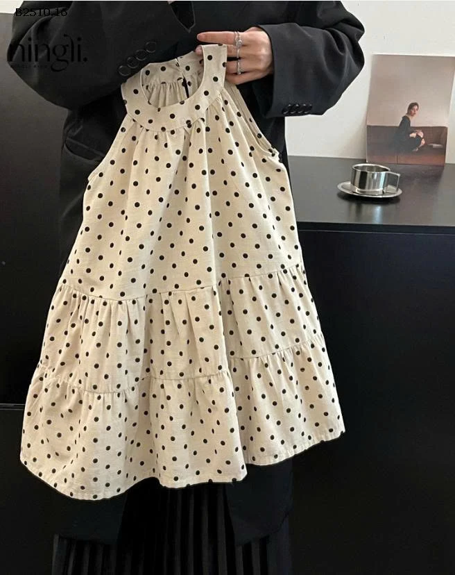 VÁY CHẤM BI SÁT NÁCH BÉ -Giá sỉ 129k