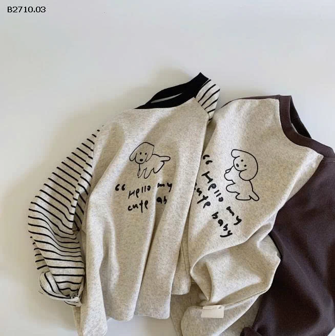 Áo thun dài tay trẻ em Hàn Quốc mùa thu 2025  nhà Huzhou Zhili - sỉ 119k 