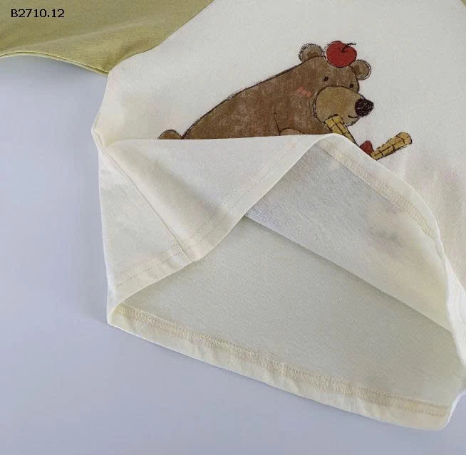 Áo thun  in họa tiết hoạt hình cho bé  nhà Huzhou Zhili - sỉ 112k 